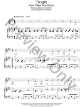 Tonight piano sheet music cover